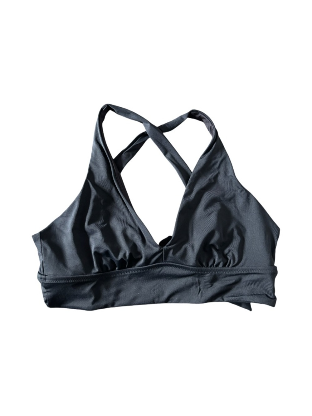 Athleta Longline Plunge Crossback Tie Bikini Top Size M
